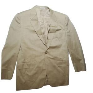 Corneliani Blazer Suit‎ Jacket Men Size 54R Tan Brown Wool University Academia